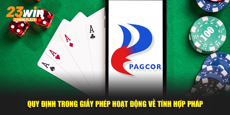 Quy định trong giấy phép hoạt động về tính hợp pháp